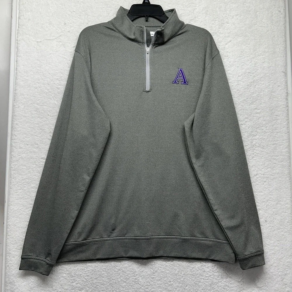 Peter Millar Mens Size XL Gray Perth Performance 1/4 Zip Athletic Shirt (K6)